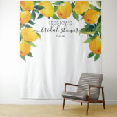 Lemon Citrus Bridal Main Squeeze Welcome Sign Wandkleed (In situ)