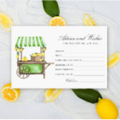 Lemon Citrus - Bridal Shower Advice and Wishes Briefpapier