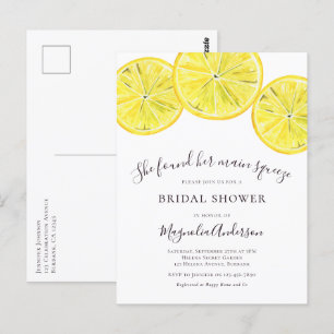 Lemon Citrus Bridal Shower Briefkaart