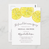 Lemon Citrus Bridal Shower Briefkaart (Voorkant / Achterkant)