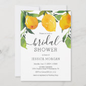 Lemon Citrus Bridal Shower Invitation Kaart (Voorkant)