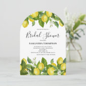 Lemon Citrus Bridal Shower Kaart (Staand voorkant)