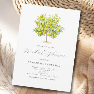 Lemon Citrus Bridal Shower Kaart
