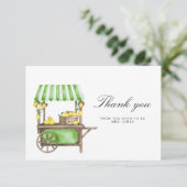 Lemon Citrus - bridal shower thank you card Kaart (Staand voorkant)