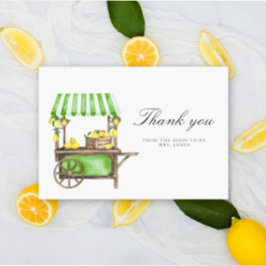 Lemon Citrus - bridal shower thank you card Kaart
