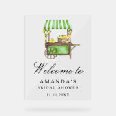 Lemon Citrus - bridal shower welcome sign Acryl Bord (Voorkant)