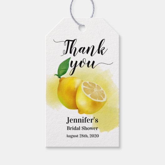 Lemon Citrus Cadeaulabel (Voorkant)