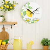 Lemon Citrus Custom Kitchen Wall Clock Ronde Klok