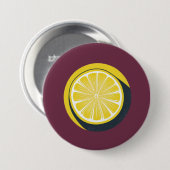 Lemon Citrus Design - Grote knop Ronde Button 7,6 Cm (Voorkant /achterkant)