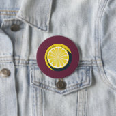 Lemon Citrus Design - Grote knop Ronde Button 7,6 Cm (In situ)