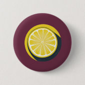 Lemon Citrus Design - Standaard Knop Ronde Button 5,7 Cm (Voorkant)
