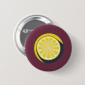 Lemon Citrus Design - Standaard Knop Ronde Button 5,7 Cm (Voorkant /achterkant)
