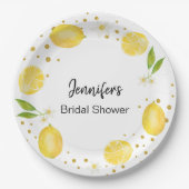 Lemon Citrus en Gold Papieren Bordje (Voorkant)