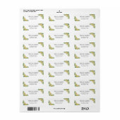 Lemon Citrus Floral Greenery Wedding Bridal Baby Etiket (Full Sheet)