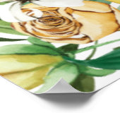 Lemon Citrus Floral Greenery Wedding Seating Chart Poster (Hoek)