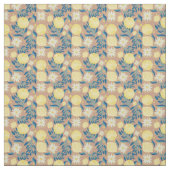 Lemon Citrus Floral Peach Stof (Swatch)
