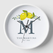 Lemon Citrus Floral White Monogram (Voorkant)