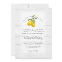 Lemon Citrus Floral Yellow White Grey Wood Weddens