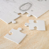 Lemon Citrus Fruit Botanical Limonium Illustration Legpuzzel (Zijkant)