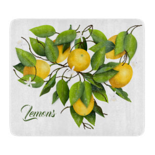 Lemon Citrus Fruit Botanisch Snijplank