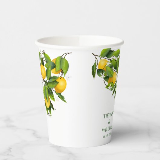 Lemon Citrus Fruit Cocktail Papieren Bekers (Links)