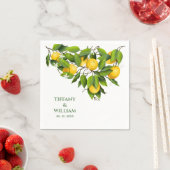 Lemon Citrus Fruit Cocktail Party Napkins Servet (Insitu)