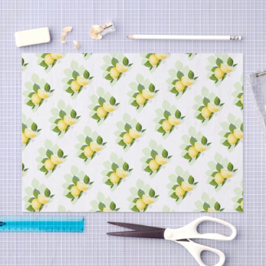 Lemon Citrus Fruit Eetable Tissuepapier (Craft)