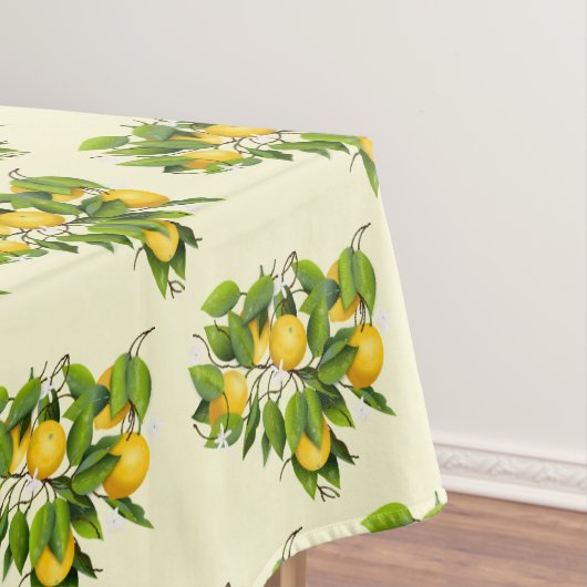 Lemon Citrus Fruit Floral Garden Tafelkleed (Voorbeeld)