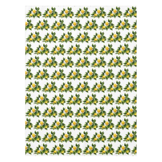Lemon Citrus Fruit Floral Garden Tafelkleed (Voorkant)