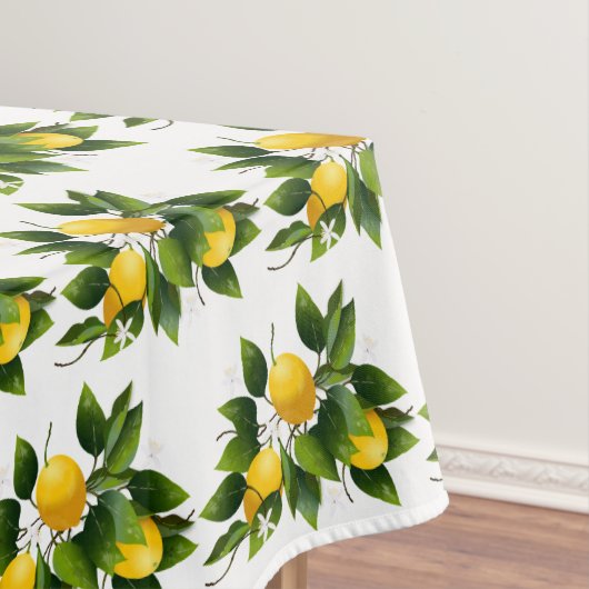Lemon Citrus Fruit Floral Garden Tafelkleed (Voorbeeld)