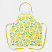 Lemon Citrus Fruit Orchard Pattern Women's Cooking Schort (Voorkant)