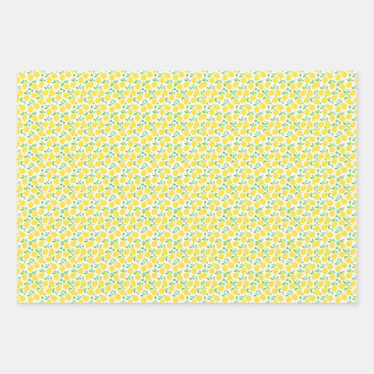 Lemon Citrus Fruit Orchard Theme Patroon Inpakpapier Vel (Voorkant 3)