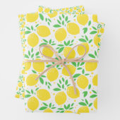 Lemon Citrus Fruit Orchard Theme Patroon Inpakpapier Vel (In situ)