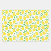 Lemon Citrus Fruit Orchard Theme Patroon Inpakpapier Vel (Voorkant)