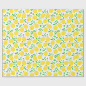 Lemon Citrus Fruit Orchard Theme Pattern Gift Cadeaupapier (Vlak)