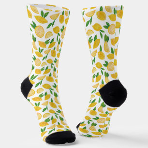 Lemon Citrus Fruit Pattern Sokken