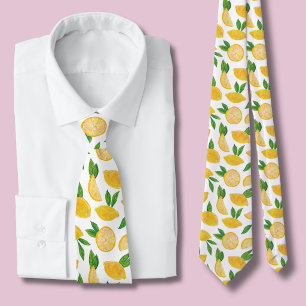 Lemon Citrus Fruit Pattern Stropdas