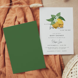 Lemon Citrus Fruit Summer Baby shower Invitation Kaart