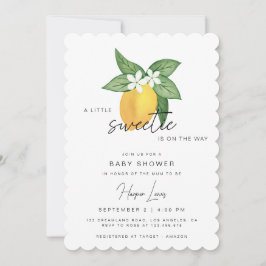 Lemon Citrus Fruit Summer Baby shower Invitation Kaart