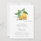 Lemon Citrus Fruit Summer Baby shower Invitation Kaart (Voorkant)