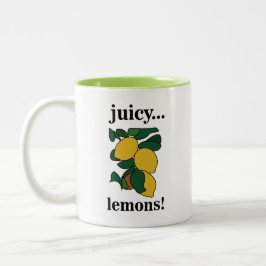 Lemon Citrus Fruit Tweekleurige Koffiemok