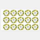 Lemon Citrus Fruit Verpakkingsetiketten Labels (Vel)