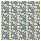 Lemon Citrus Gray Floral Stof (Swatch)