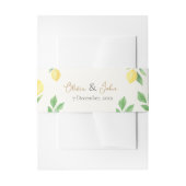 Lemon Citrus Green Wedding Invitation Belly Band Uitnodigingen Wikkel (Voorkant Voorbeeld)