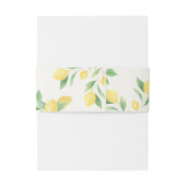 Lemon Citrus Green Wedding Invitation Belly Band Uitnodigingen Wikkel (Achterkant Voorbeeld)