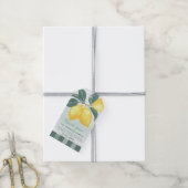 Lemon Citrus Greenery Dank u voor het Label van Gi Cadeaulabel (Met Touw)