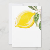 Lemon Citrus Greenery Summer Baby shower Kaart (Achterkant)