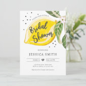 Lemon Citrus Greenery Summer Vrijgezellenfeest Kaart (Staand voorkant)