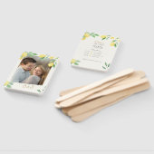 Lemon Citrus Greenery Wedding Ceremony Fan Program Handwaaier (Niet-gemonteerd)