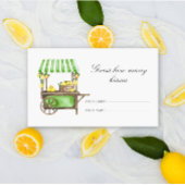 Lemon citrus - guess how many kisses bridal game informatiekaartje